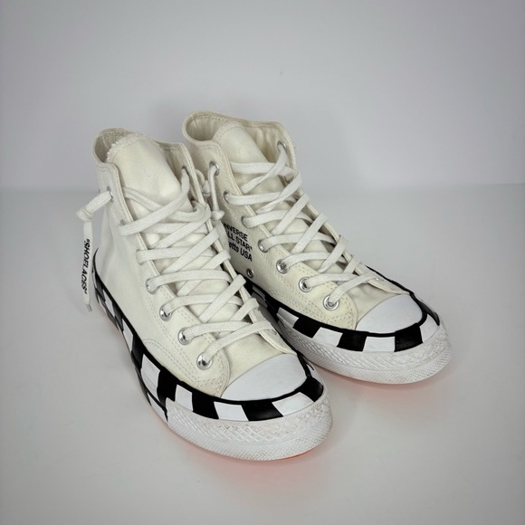 Converse x Off-White Chuck Taylor All Star Hi White Women’s Size 8 Virgil Abloh - Picture 1 of 12